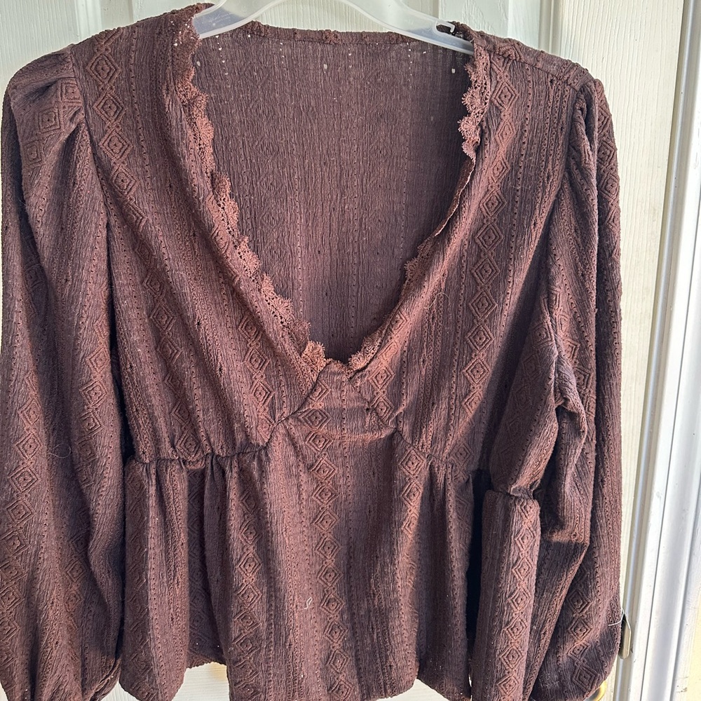 Elegant Brown Women's Top